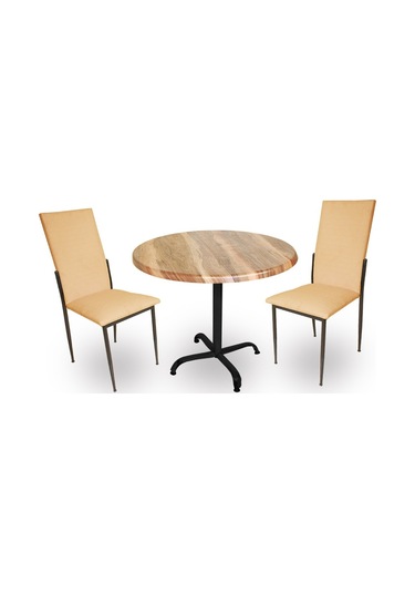 Beymobilya Bahçe Ve Balkon Masa Takımı Indigo Werzalit Yuvarlak - Gözde 2Li (535124812) Beyaz