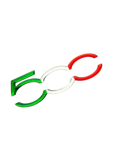 Fiat 500 3D Sticker 2 Adet