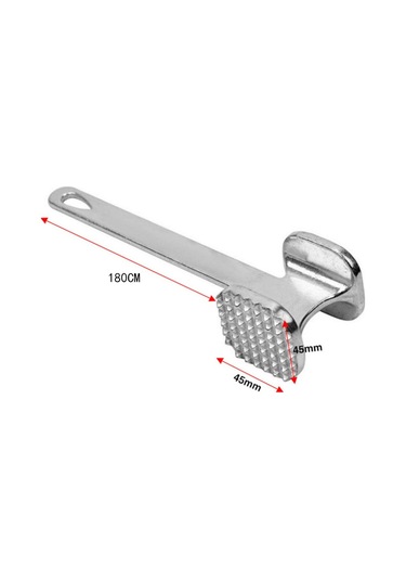 Qingmipy Küçük Boy Çift Taraflı Alüminyum Et Tokatçısı - Biftek Ve Izgara Etleri İçin Pratik Araç Cj07077