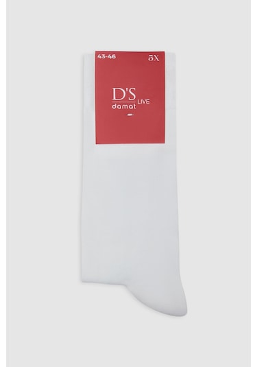 Ds Damat Beyaz 5'li Çorap 4hf16ortcst05 Beyaz