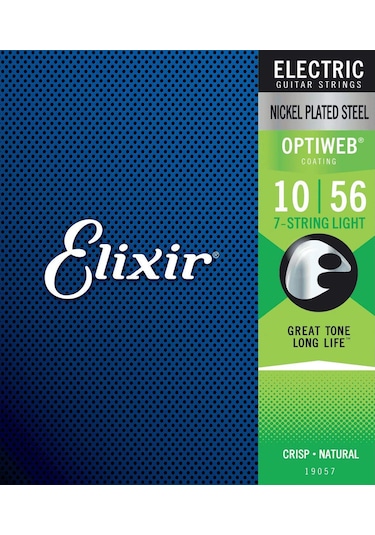 Elixir 19057 Optiweb 7 Telli Elektro Gitar Teli 10-56