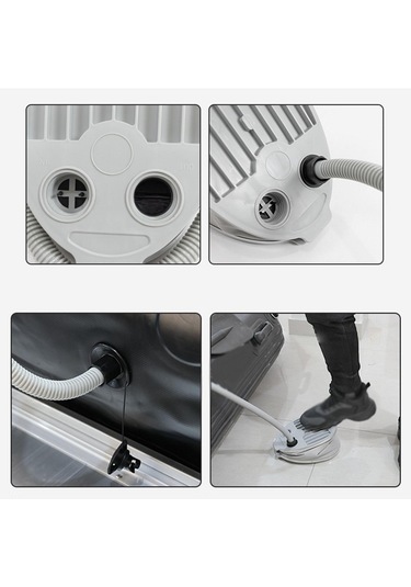 Suntek Şişme Tekne Pompası Kano Evrensel Sürüklenen Körük Ayak Gri