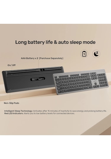 Unıtek Slımduo 2.4ghz Klavye Setı T054agy01-us Optik
