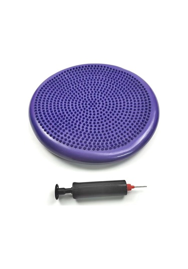 Anjiexun Mor Pvc Yoga Denge Matı, Şişme Masaj Minderi Mor