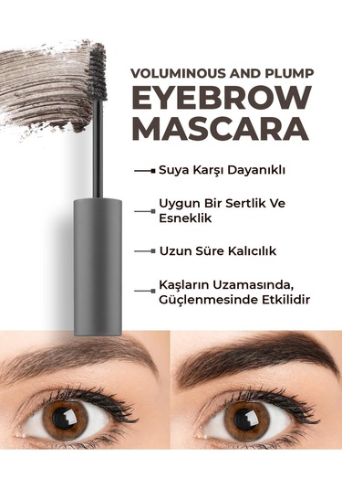 Alix Avien Suya Dayanıklı Kalıcı Etki Yoğun Pigmentli Kahverengi Kaş Sabitleyici Maskara Eyebrow Mascara 804