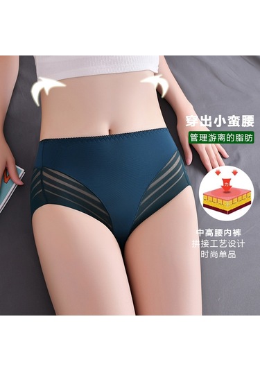 Tcherchi Büyük Beden Yüksek Bel Dantelli Nefes Alabilen Kadın İç Çamaşırı Bej