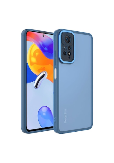 Ekılıf - Xiaomi Redmi Note 11 Pro 5g Uyumlu - Kılıf Kamera Korumalı Transparan Post Kapak - Mavi