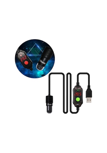 Eastmeeetwest--mini Akvaryum Balık Tankı Isıtıcı Dijital Ekran Kaplumbağa Tankı Led Isıtma Çubuğu