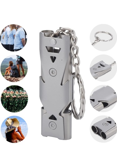 Sterling Kamp Ve Acil Durum Düdüğü Gümüş