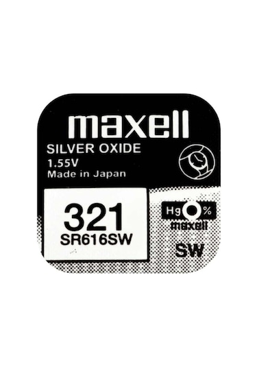 Maxell 321 SR616SW 1.55V Silver Oxide Saat Pili