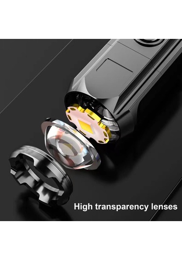 Geeksen "şarj Edilebilir 400 Lumen Led El Feneri - 2'li Paket, Kamp & Acil Durum Için Su Geçirmez" Diğer