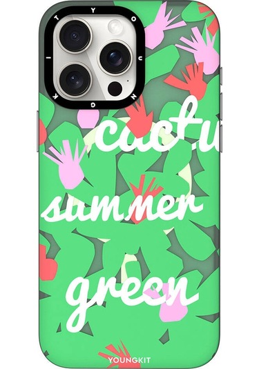 İphone 15 Pro Max Uyumlu Kılıf Magsafe Şarj Özellikli Youngkit Fruity Flavour Serisi Yeşil