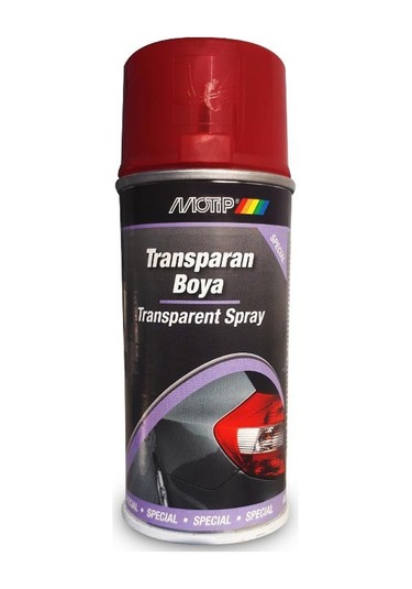 Motip Transparan Kırmızı Sprey Boya 400 ML - Stop Boyası