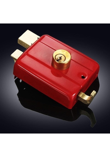 Kapalı Güçlü Profesyonel Kapı Kilidi Ağır Hizmet Anti Hırsızlık Ev Güvenlik Aksesuarı Yatak Odası Kırmızı Kolay