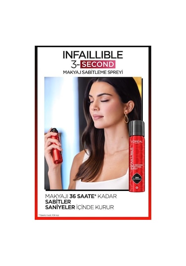 L'Oréal Paris Infaillible 3-Second Makyaj Sabitleme Spreyi