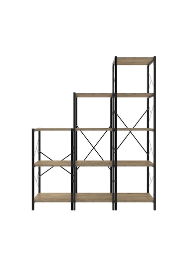 Morpanya Veraca Merdiven Metal Mutfak Rafı 3 Bölmeli Mutfak Rafı Malzeme Dolabı Mikrodalga Fırın Rafı