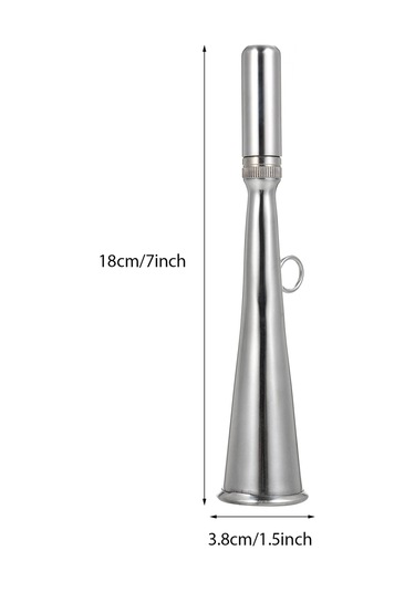 Leezsing El Tutulu Paslanmaz Çelik 304 Sis Horniği - Gümüş Renkli 18cm Fonksiyonel Horn