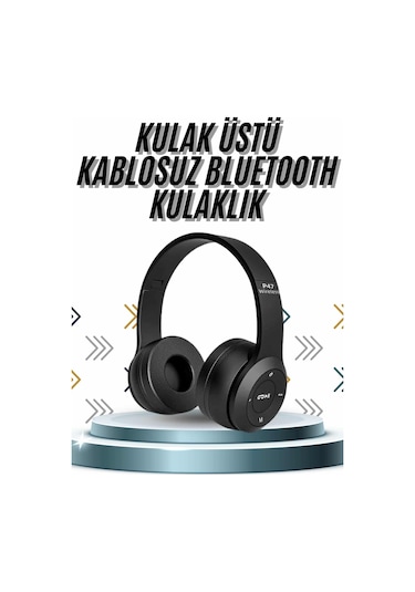 Kulak Üstü Bluetooth Kulaklık Yüksek Ses Kaliteli Ayarlanabilir
