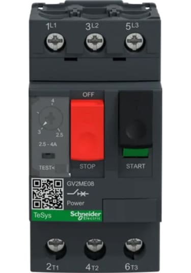 Schneider Electric Tesys Deca Gv2Me08 Motor Koruma Şalteri (2,5A-4A)