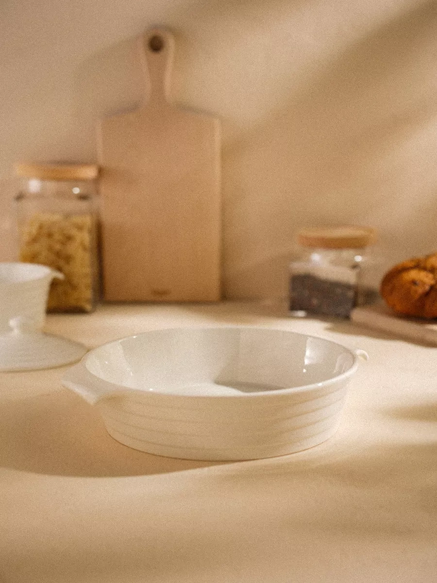 Sl Home Seramik Fırın Kabı 2,2 L 201319582 Beyaz