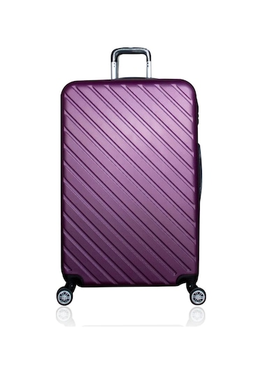 Abs Kullanışlı Renkli Büyük Boy Valiz Mor