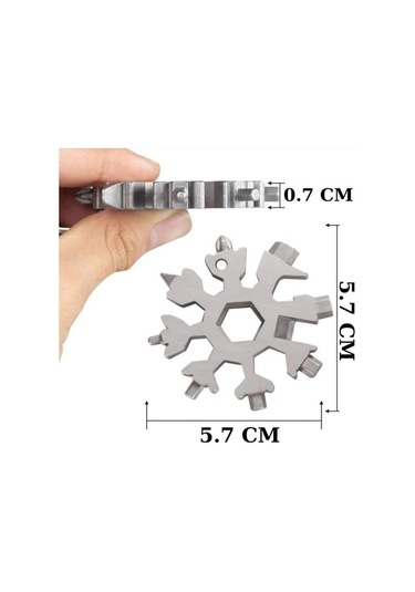 Mucit Home 19 In 1 Çok Fonksiyonlu Çelik Alyan Tornavida Açacak Kar Tanesi Anahtarlık