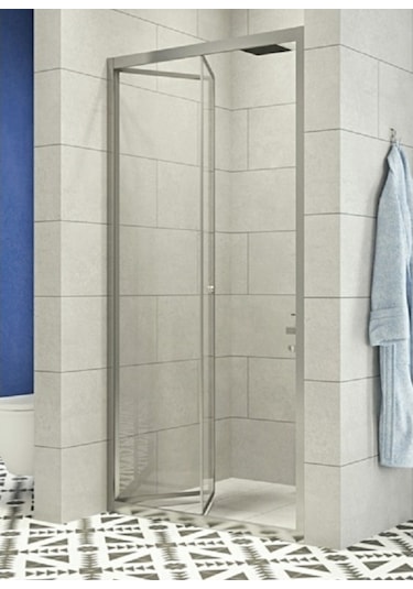 Durul Duşakabin Katlanır Kapı Parlak Profil Şeffaf Cam Şeffaf