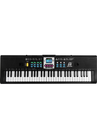 Vkemall 61 Tuşlu Siyah Mini Piyano - Çocuklar İçin Müzik Öğrenimi, Mikrofonlu Ve Usb Desteğiyle Mq-6185