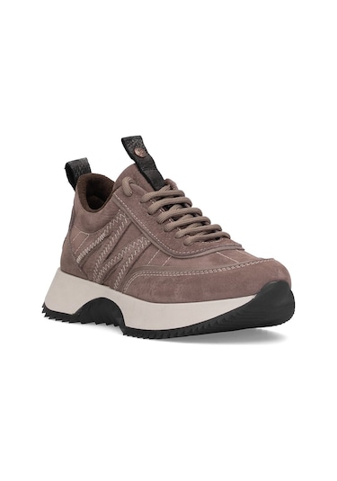 Mammamia D25ka-3700 Kadın Hakiki Nubuk Deri Casual Ayakkabı Vizon Vizon