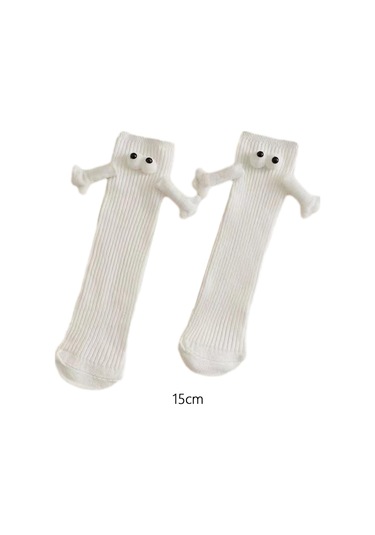 Suntek Sevimli Orta Tüp Çorap Kulüp Ünlü Ayak Komik Beyaz Beyaz