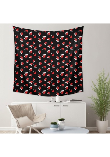 Noel Desenli 59x59 İnç Kare Duvar Halısı, Oturma Odası, Yatak Odası Ve Genç Odası İçin-a157