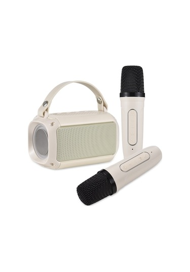 Besthome1 Taşınabilir Bluetooth Karaoke Hoparlör - 5w Ses, Led Işık, Kablosuz Mikrofonlar