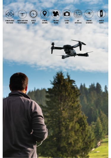 Orıon Kameralı Drone Taşıma Çantalı Wifi App Kontrol Havada Sabit Kalma Eşzamanlı Görüntü