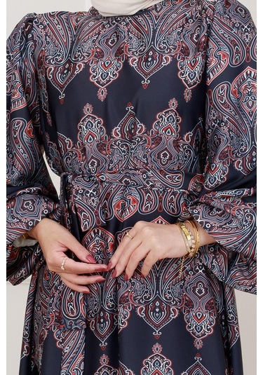 Balon Kol Saten Adel Elbise-siyah-5232 Siyah