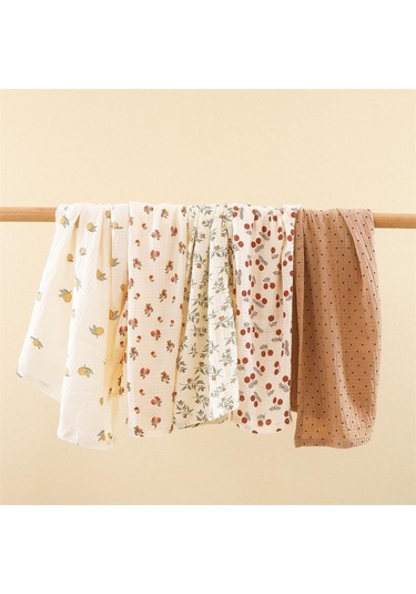 Kahverengi 85 65 Cm Muslin Kareler Bebek Kundak Battaniye Yenidoğan Bebek Bezi Yatak Pamuk Arabası Battaniye Bebek Şekerleme Örtüsü Kahverengi