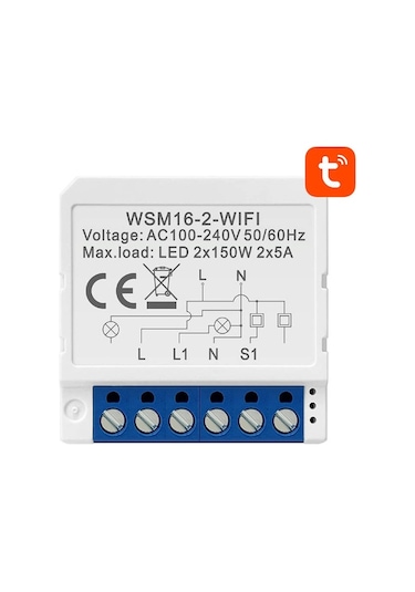 Avatto 2 Kanallı Tuya Wifi Anahtarı Modülü Ile Çift Yönlü Kontrol