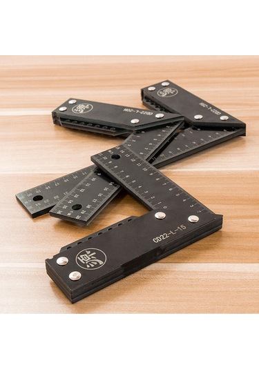 Suntek Dik Açı Cetvel Yüksek Hassasiyetli Profesyonel Siyah-200mm