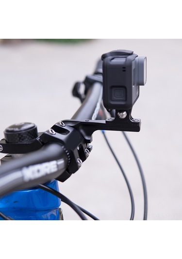Ranyeek 360 Derece Dönebilir Alüminyum Bisiklet Kamera Sabitleyici, Uzun Model, 22.2-33mm Çapa Uygun Siyah