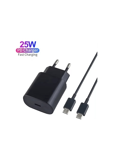 Samsung 25w Adaptör + 3m Kablo İçin Şarj Cihazı - Siyah 3 M