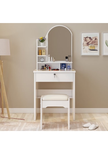 Showroomistanbul Sed Mobilya Makyaj Masası Tuvalet Ve Puf 3