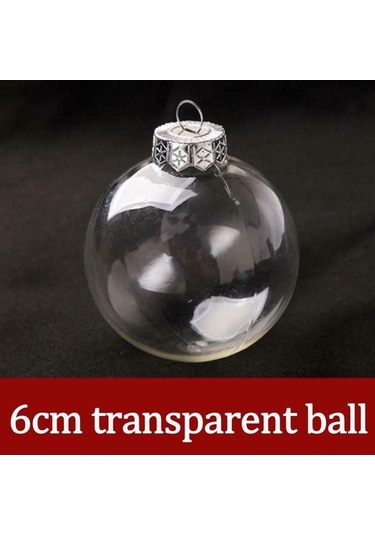 Dancemonkey Şeffaf Dolgulu Top - 6cm, 112 Karakter Düğün & Noel Süs