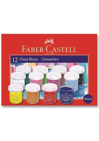 Faber Castell Guaj Boya 12 X 15 Ml Çok Renkli