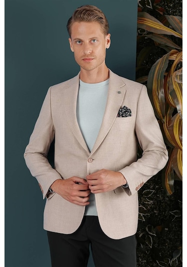 Efor C 656 Slim Fit Bej Spor Ceket Bej