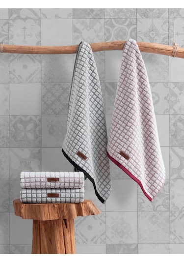 Cotton Box %100 Pamuk 4'lü Nature Jakarlı Havlu Seti 50x90