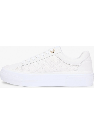 Tommy Hilfiger Th Platform Kapitone Kadın Beyaz Sneaker Fw0fw09265ybl Beyaz