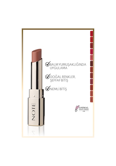 Note Cosmetics Iconic Sheer Lipstick Nemlendirici Parlak Ruj 202 Soulmate Nemlendirici Parlak Ruj - Nude 202