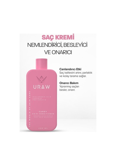 Uraw Keratin Ve Hyaluronik Asit Saç Kremi 250 ML