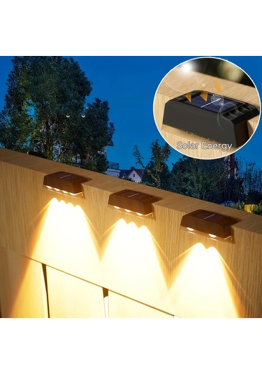 Gateesat Güneş Enerjili 3 Led Basamak Aydınlatma Bahçe Ve Merdiven Işığı Beyaz