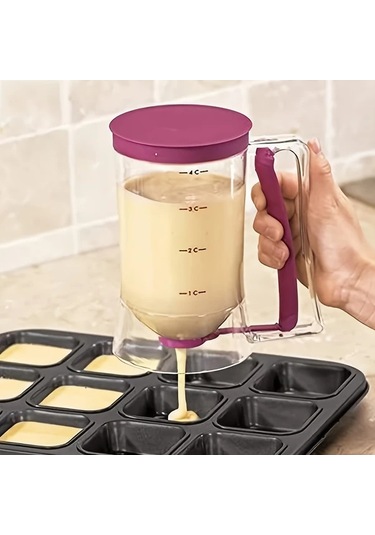 Elmpaly 1 Adet Mor Katlanır Hamur Ayırıcı - Kek, Kurabiye, Waffle Ve Pancake İçin Ideal