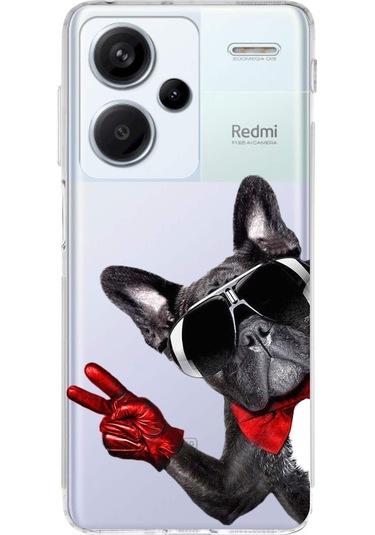 Xiaomi Redmi Note 13 Pro 4g İle Uyumlu Köpek 2 Kamera Korumalı Şeffaf Kılıf Şeffaf